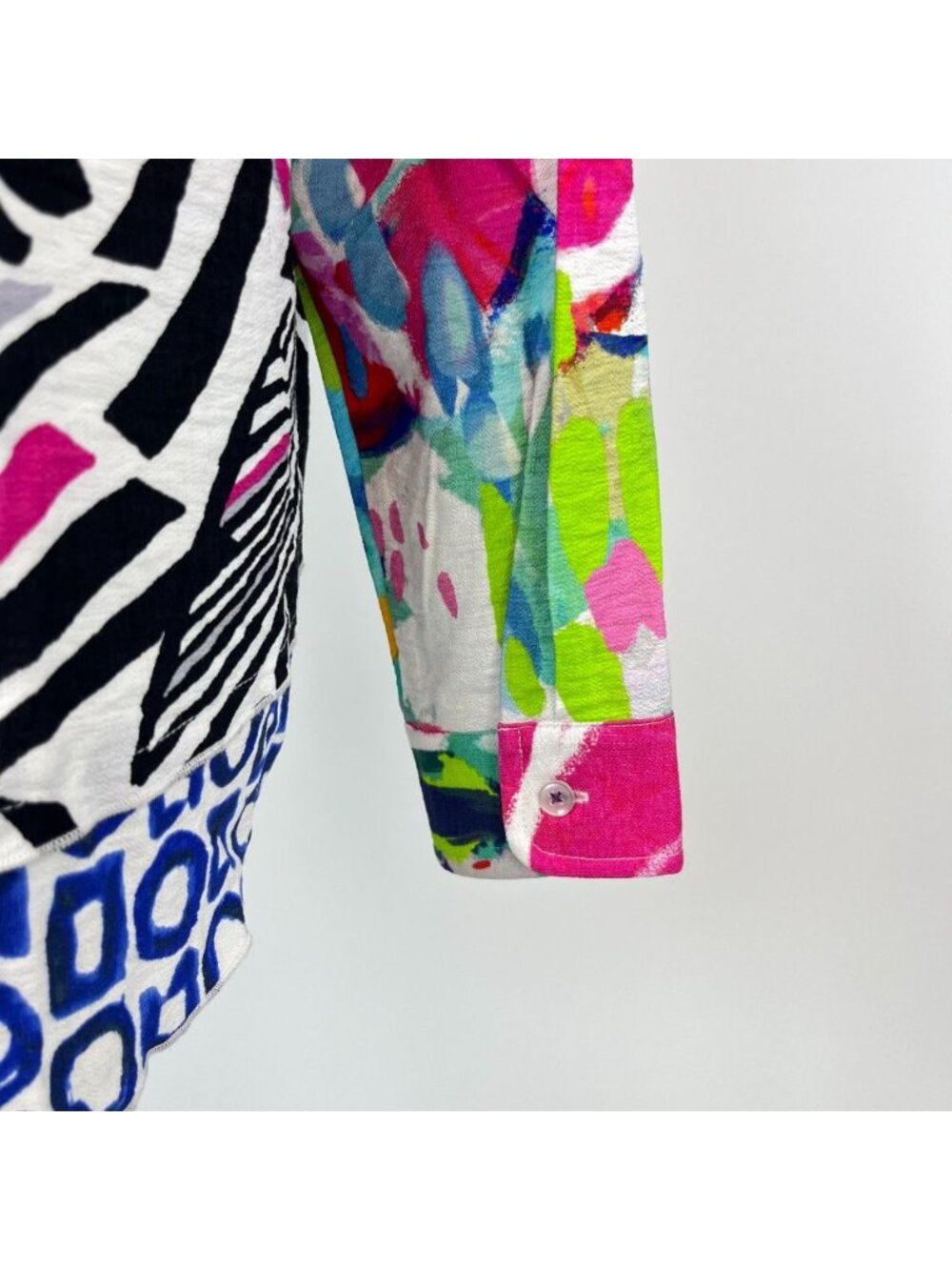 NWOT Coldwater Creek Multicolor Rayon Blend Long-Sleeved Blouse Shirt Size S - Picture 8 of 13